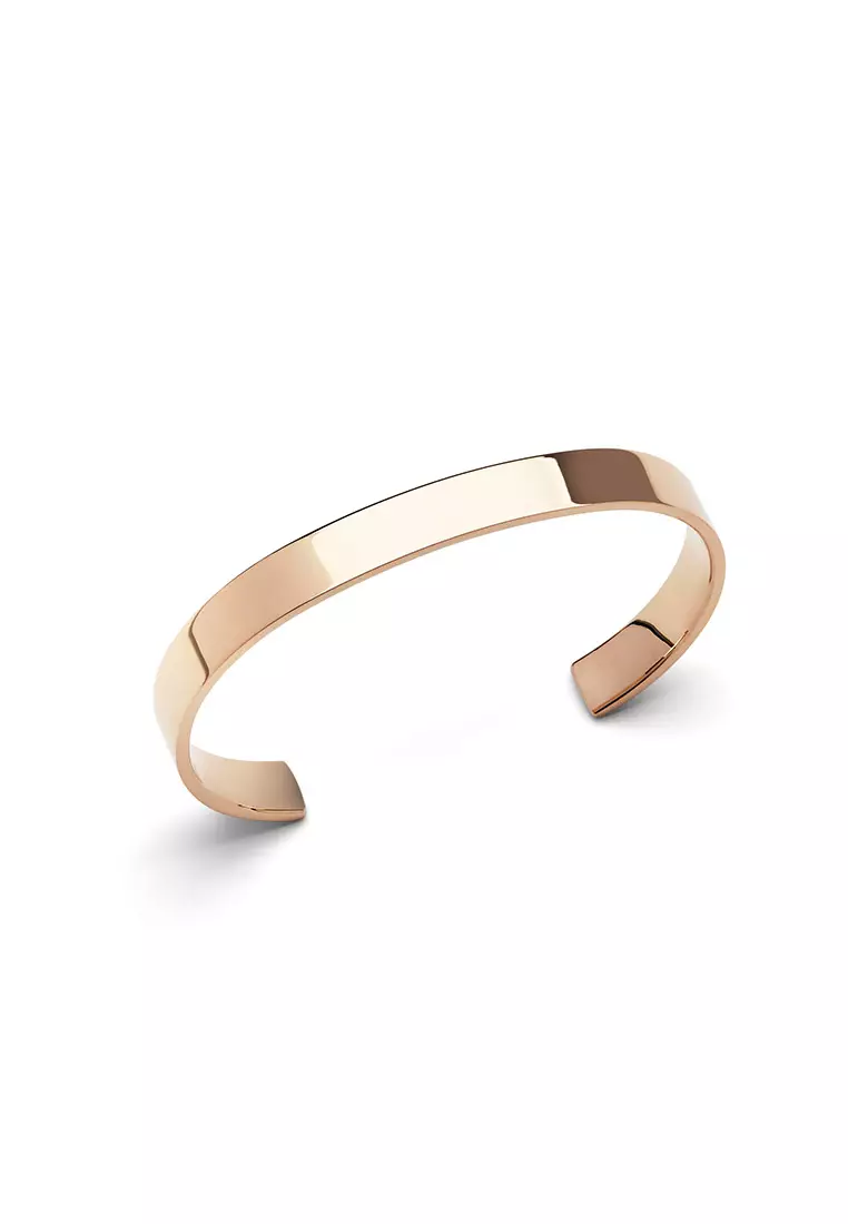 Line Cuff Polished Rose Gold 7mm - Unisex Bracelet for women and men stainless steel Bracelet DW Official Authentic Original gelang tangan perempuan lelaki DW