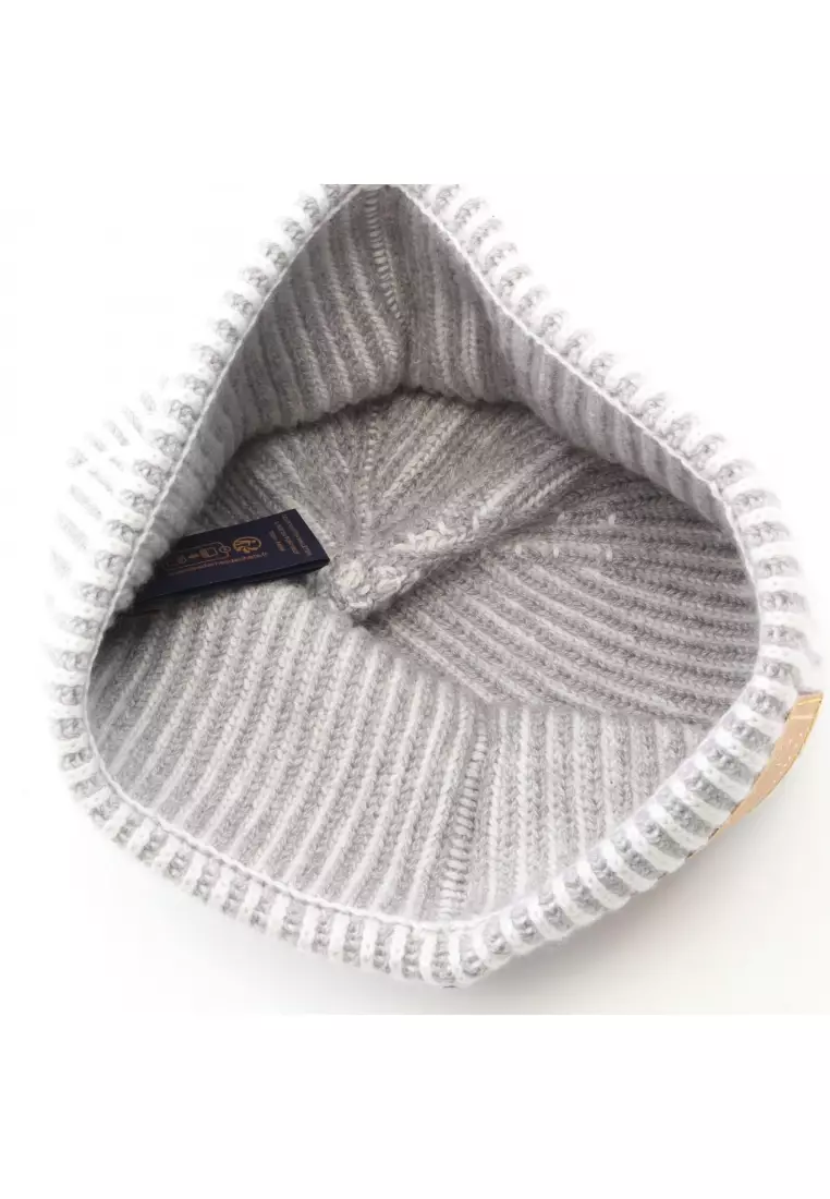 Pre-Loved Louis Vuitton beanie neverfull beanie cashmere gray white