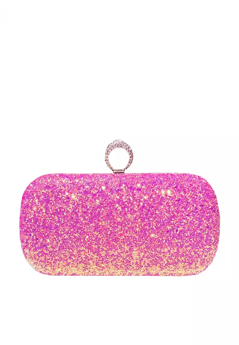 Glitter clutch bag on sale