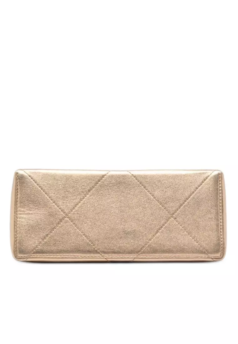 Pre-Loved Chanel Small Calfskin Kiss Lock Frame Bag