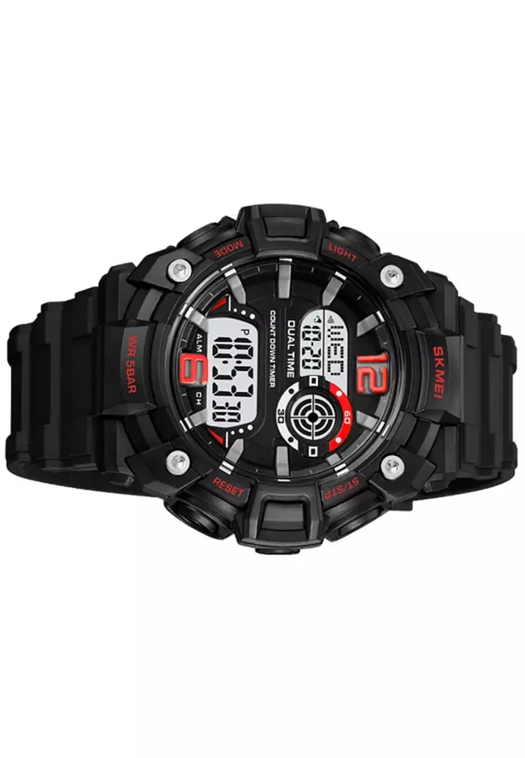 Jam Tangan Digital Pria Waterproof Many Function Strap Tali Material PU Silicone DV01 ORIGINAL