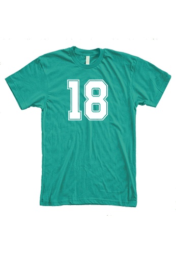 MRL Prints turquoise Number Shirt 18 T-Shirt Customized Jersey 6781DAAF77906BGS_1