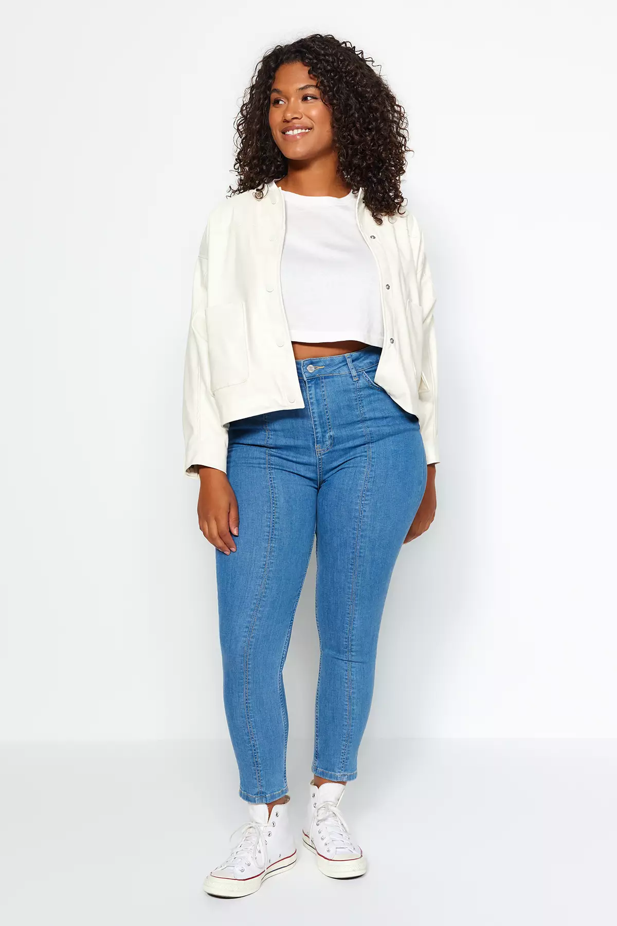 White plus size high cheap low top