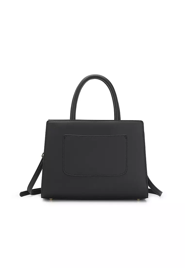 Rolando Lara Women's Top-Handle Leather Sling Handbag - 100% Full Grain Leather, 15x11x4.5 Inches, Multiple Compartments