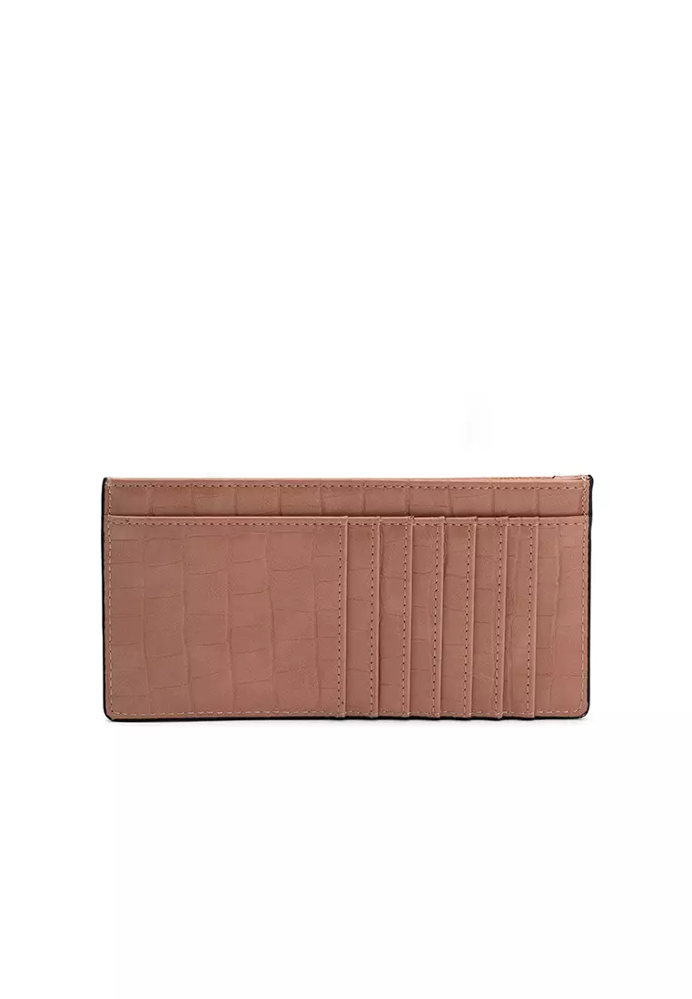 FAUX CROCO CARD HOLDER