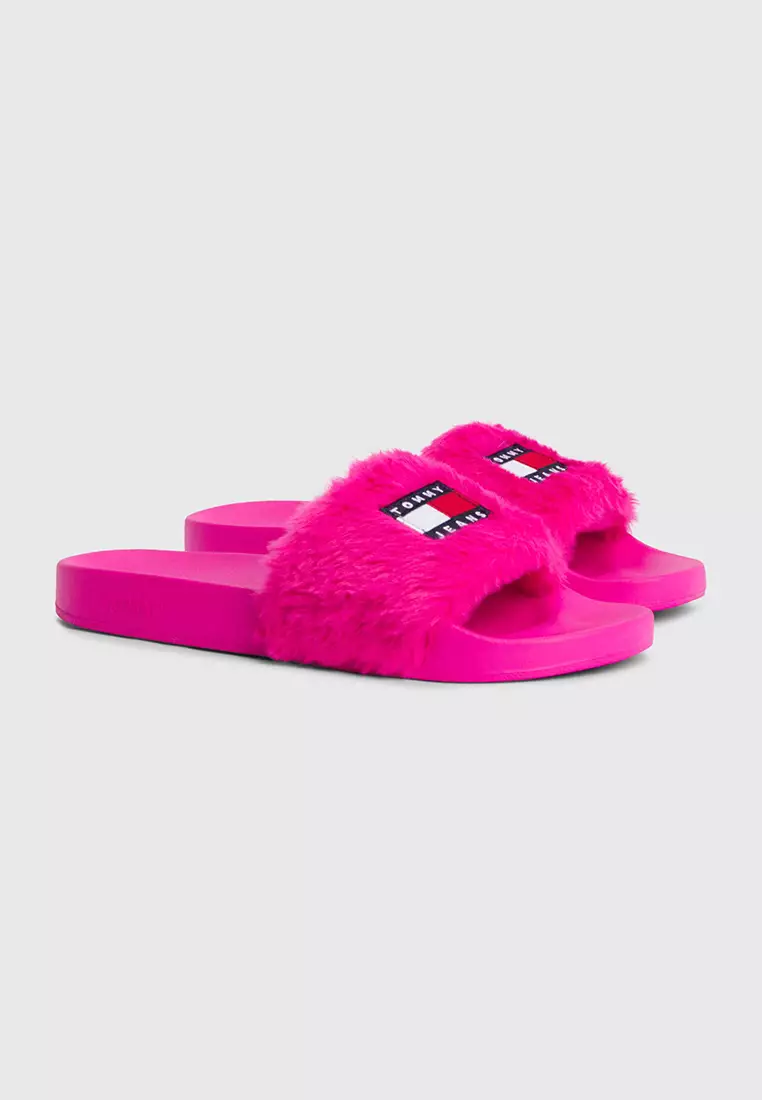 Tommy hilfiger hotsell slides pink
