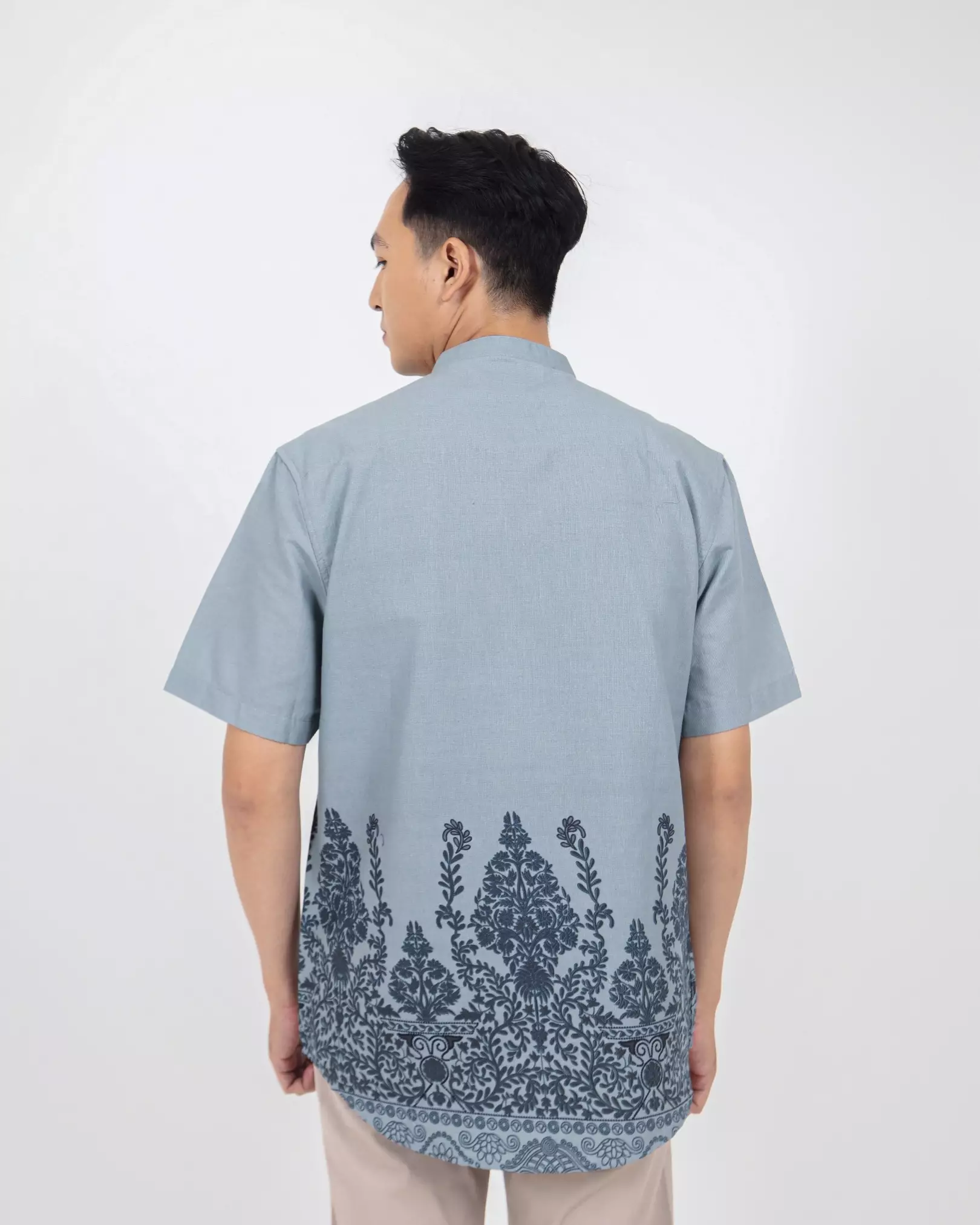 AMK Kemeja Koko Pria Lengan Pendek KK Hasan S/S Blue