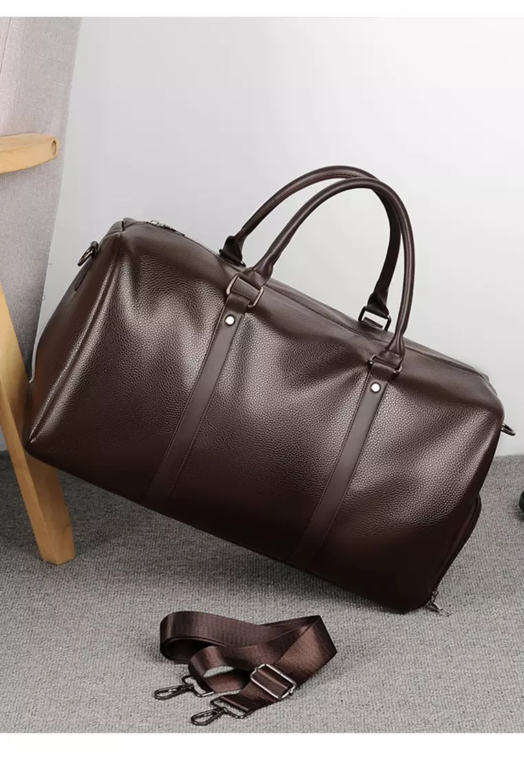 Leather Travel Duffel Bag