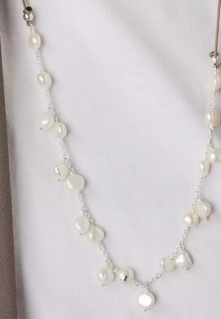 Buy Tous TOUS Icon Pearl Silver and Pearl Necklace Online ZALORA Malaysia