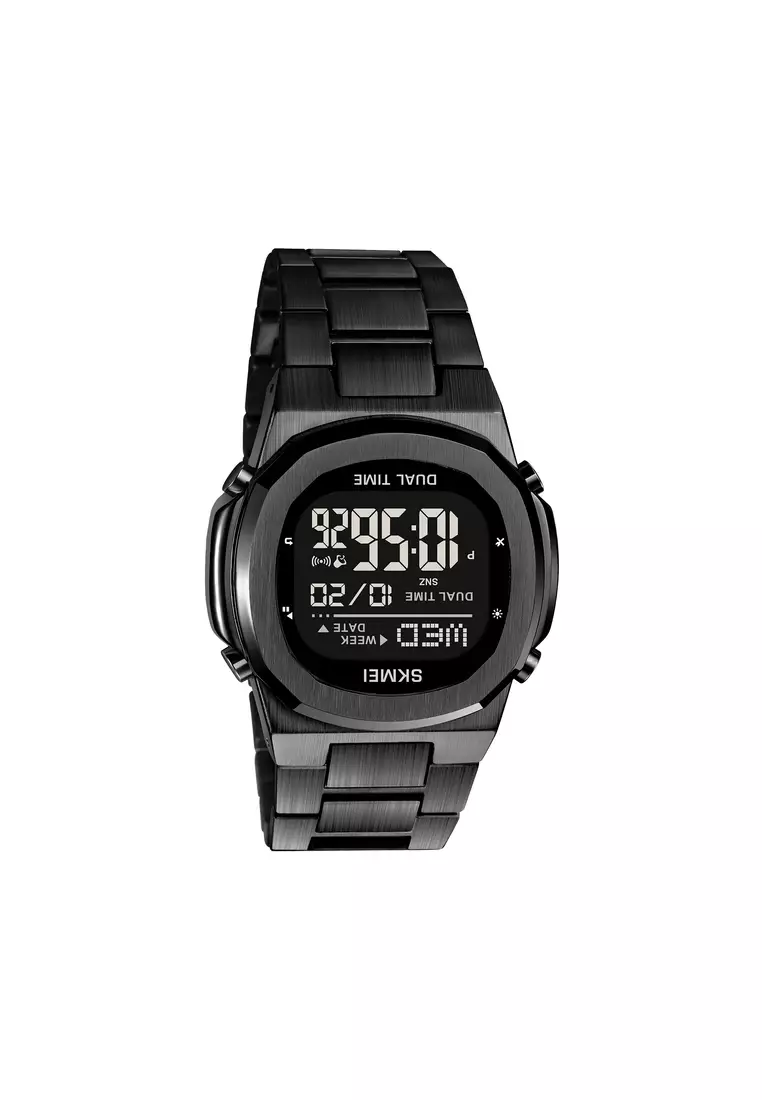 Jam Tangan Pria Digital Retro Watch Chrono Alarm Waterproof Original
