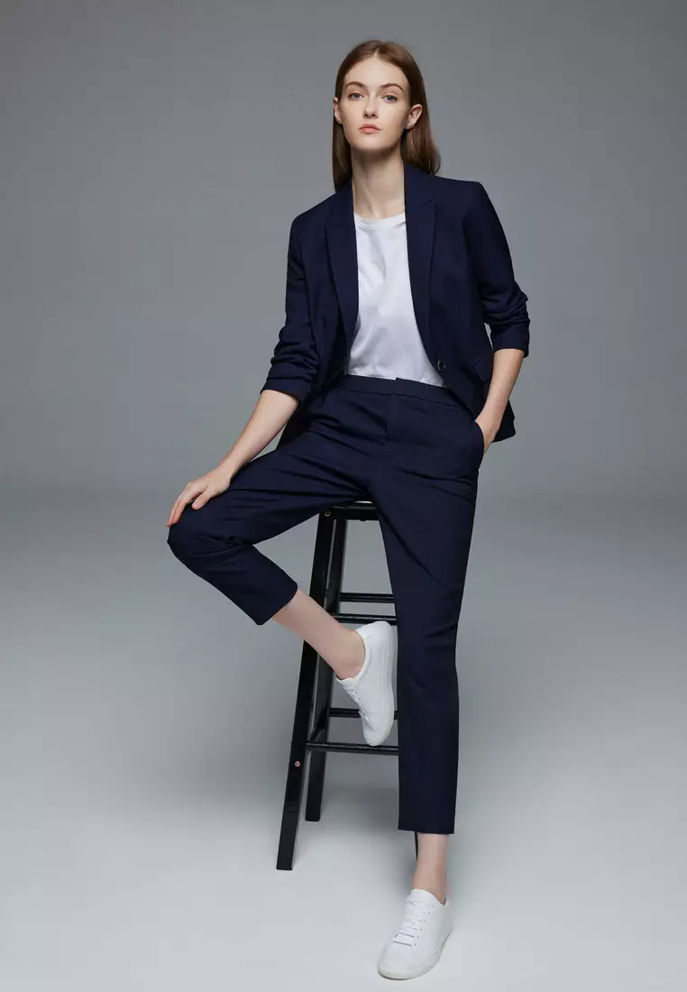 Long Sleeve Slim Fit Suit Blazer