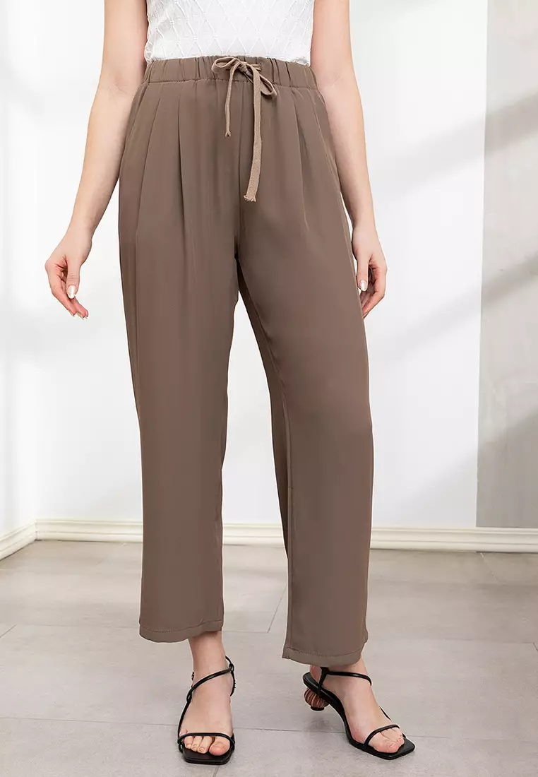 Buy CIGNAL Pleated Pants With Drawstring 2024 Online