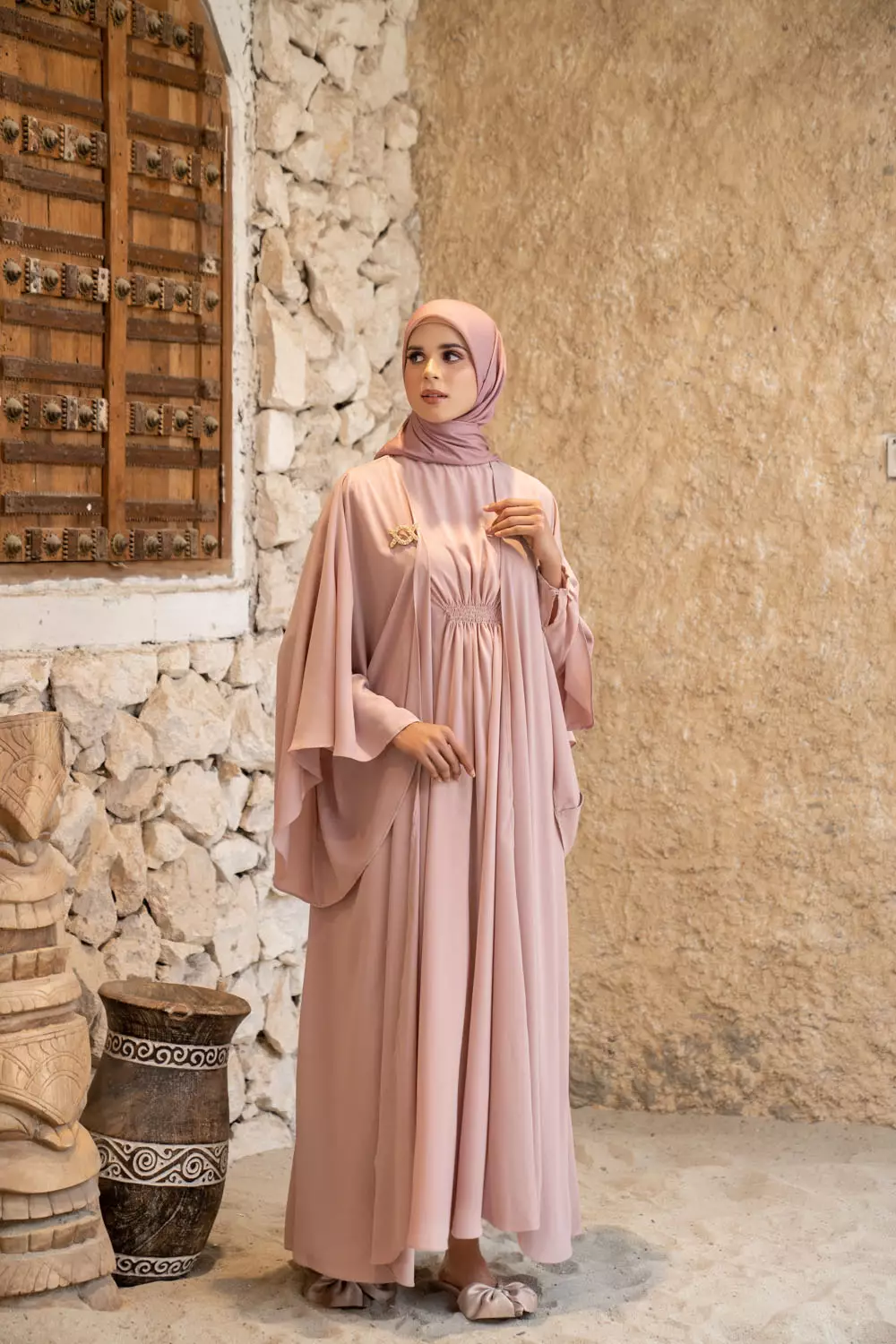 Klamby - Marella Abaya Dusty Rouge