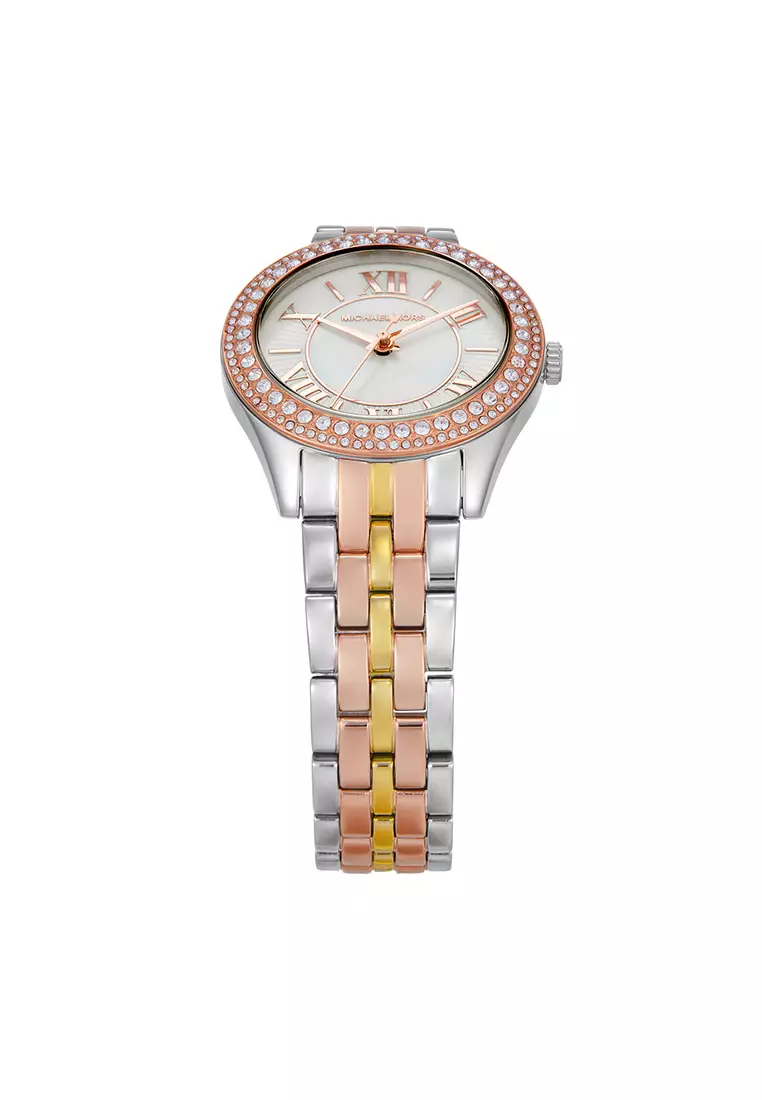 Buy Michael Kors Harlowe TriiTone Stainless Steel Watch Mk4846 2026 ...