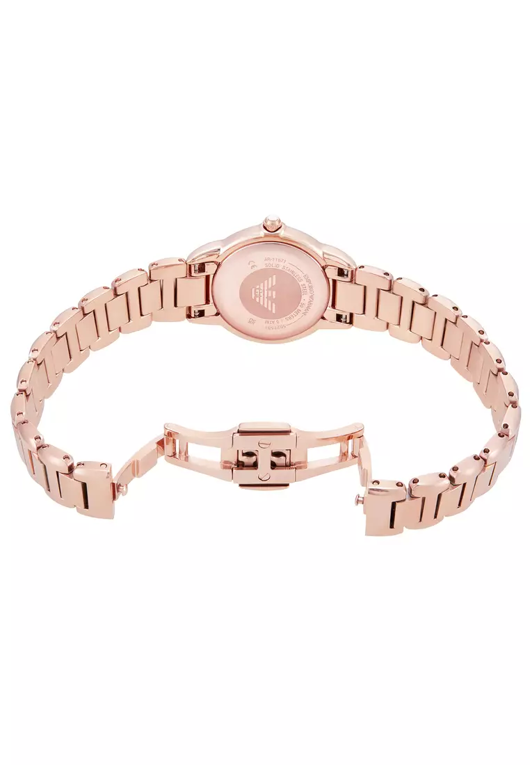 Emporio Armani Women's Analog Watch ( AR11671 ) - Quartz, Rose Gold Case, Round Dial, 12 MM Rose Gold Stainless Steel Band