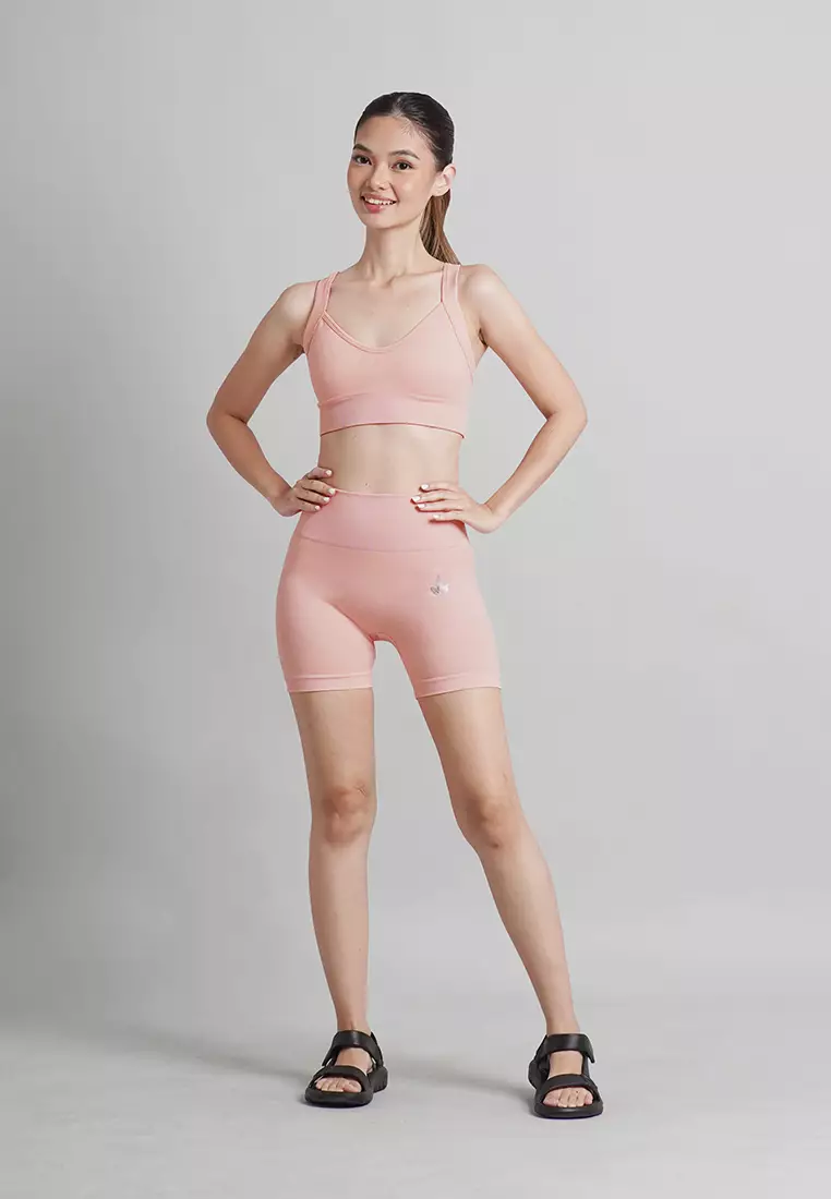 London Collection: Seamless Padded Cross Back Sports Bra