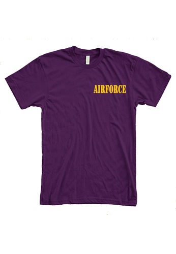 MRL Prints purple Pocket Airforce T-Shirt 2B4C2AA9D13078GS_1