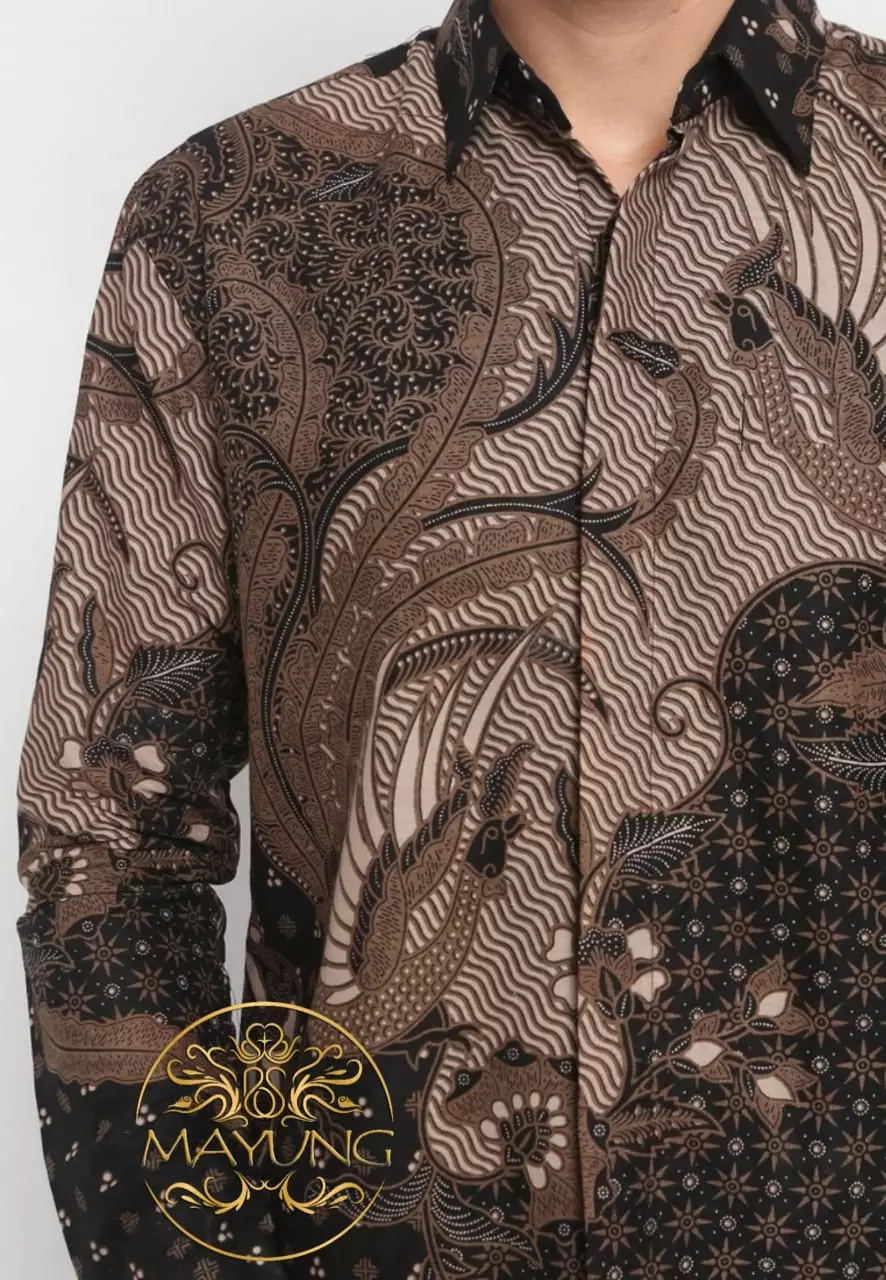 Indra Kemeja Batik Pria Premium Slimfit Modern Lengan Panjang