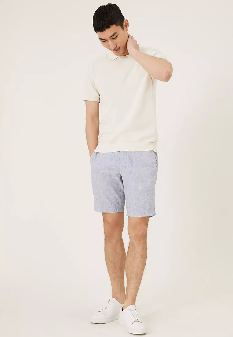 Jual Marks & Spencer Linen Blend Chino Shorts Original 2024 | ZALORA ...
