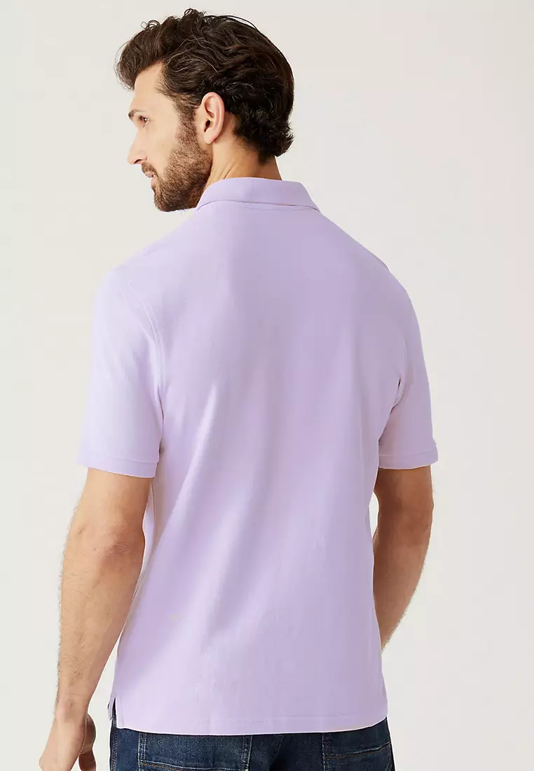 Pure Cotton Pique Polo Shirt