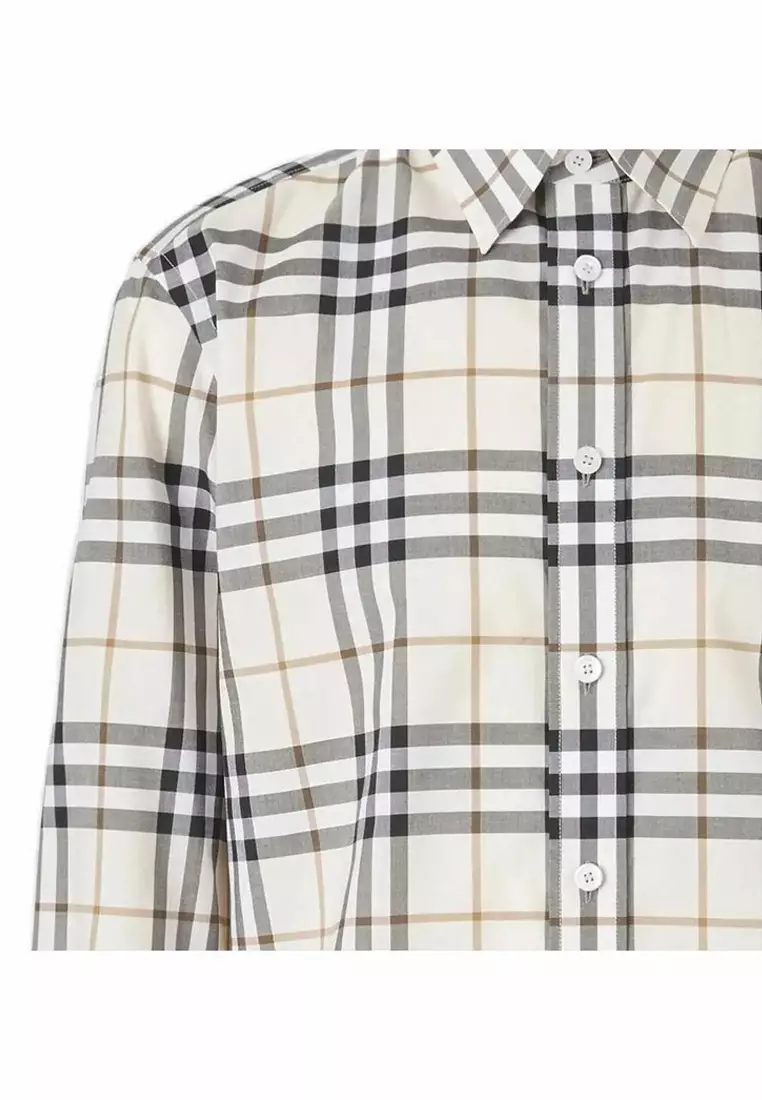 Men's Shirt in White Color Blocked 81043871
