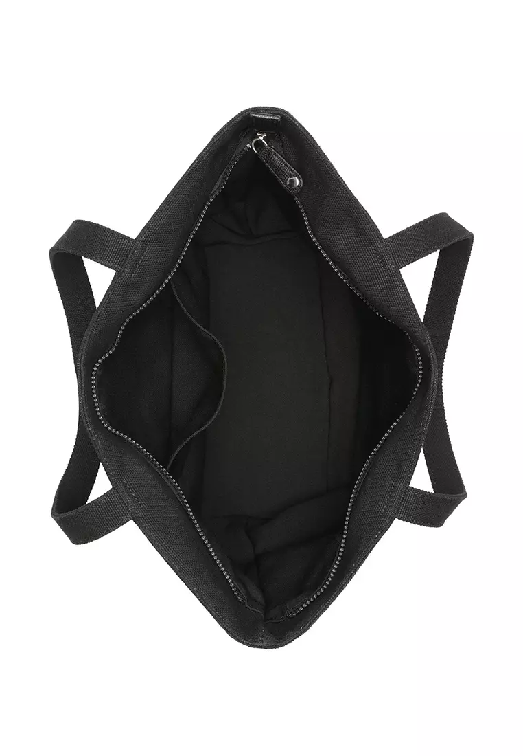 Karl Lagerfeld Cannes Canvas Tote - Black White