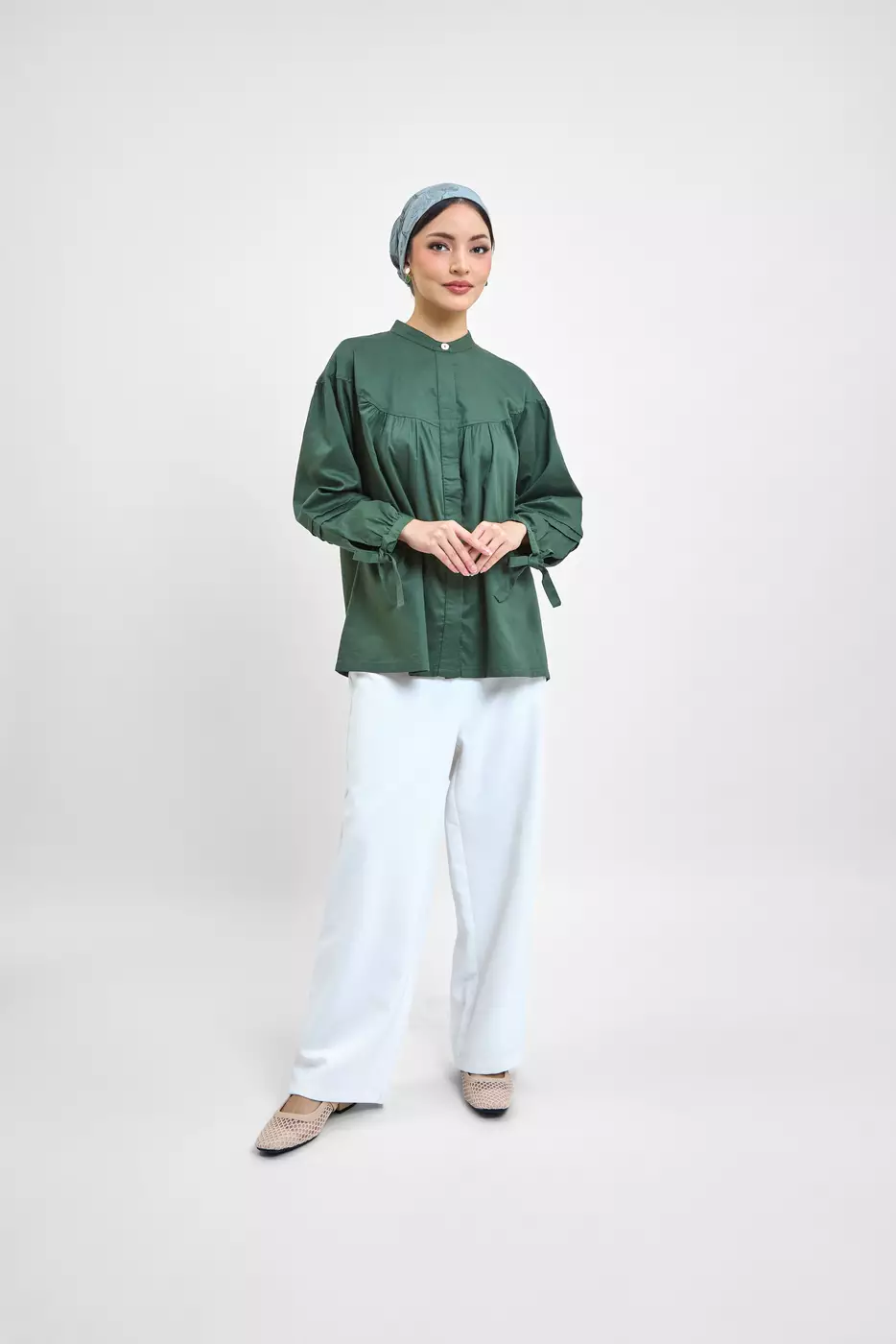 MFMW Izel Atasan Blouse Hijau Botol