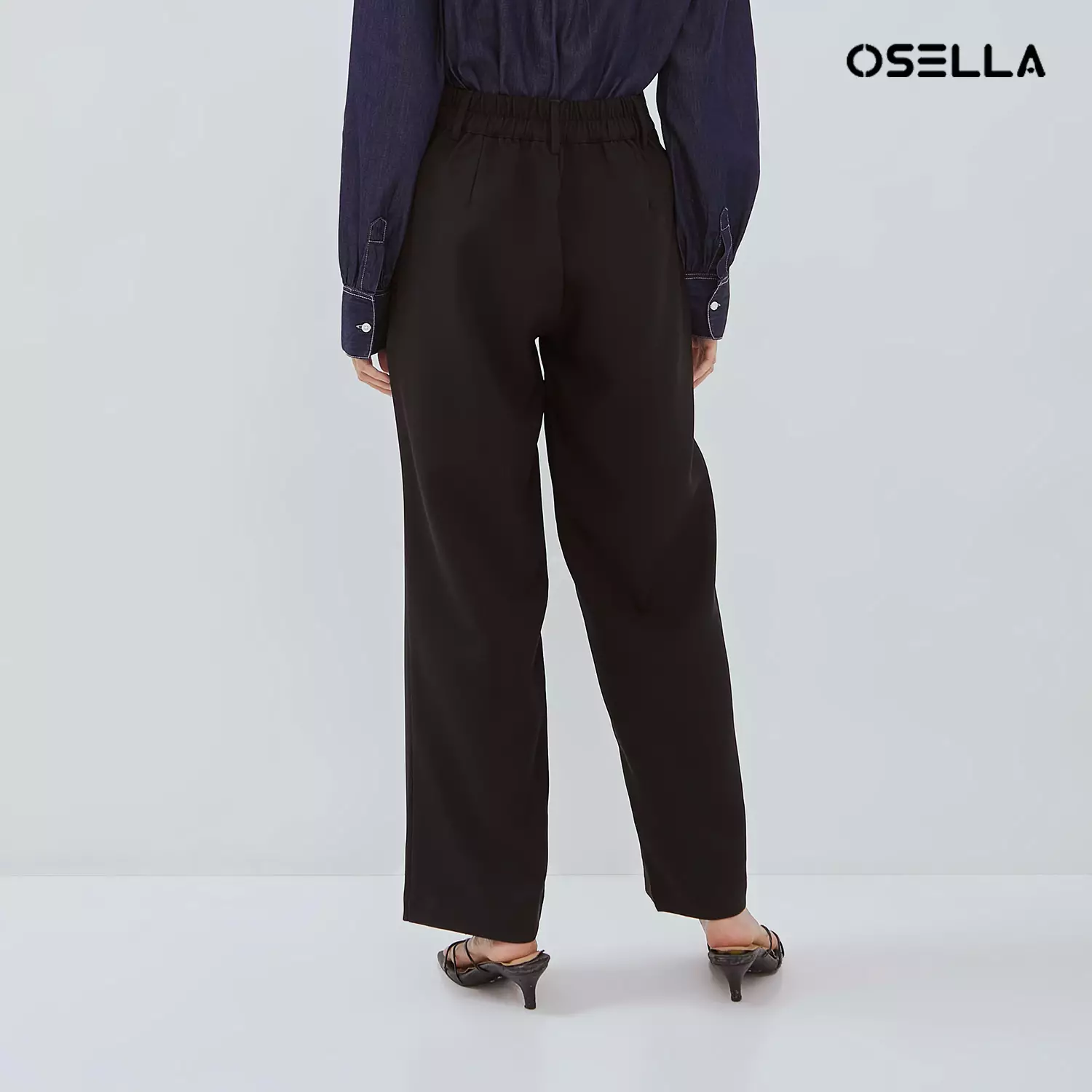 [NEW] Osella Kimmy Wide Leg High-Waist Trousers 2181500543 | Celana Panjang Wanita