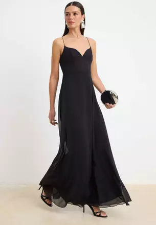 chiffon dress singapore NicoBlu Celine Maxi Crinkle Chiffon Dress in Magical Garden Petite-2