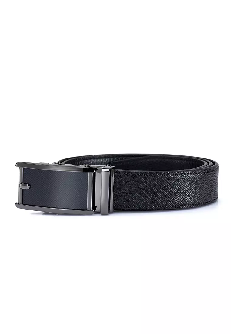 Versace Black Leather Canvas Silver Tone Buckle Belt Size 34 Inch