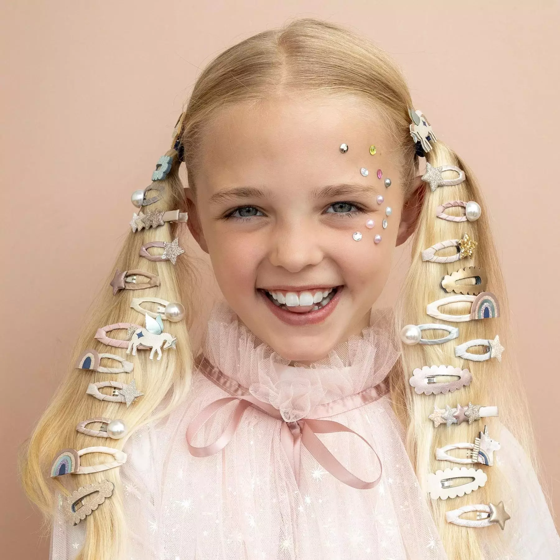 Mimi & Lula Layered Star Clips - Jepitan Rambut Anak Perempuan (Multi)