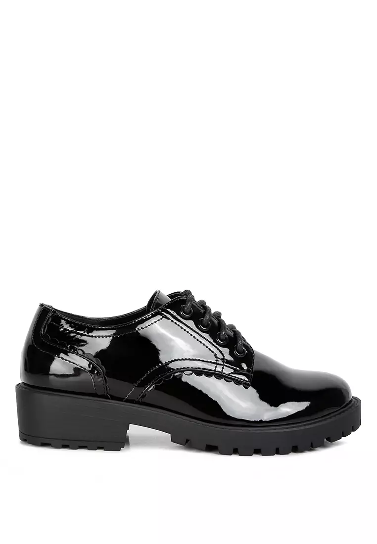 Discount on London Rag  shoes - SKU: Black Patent Oxford Shoes