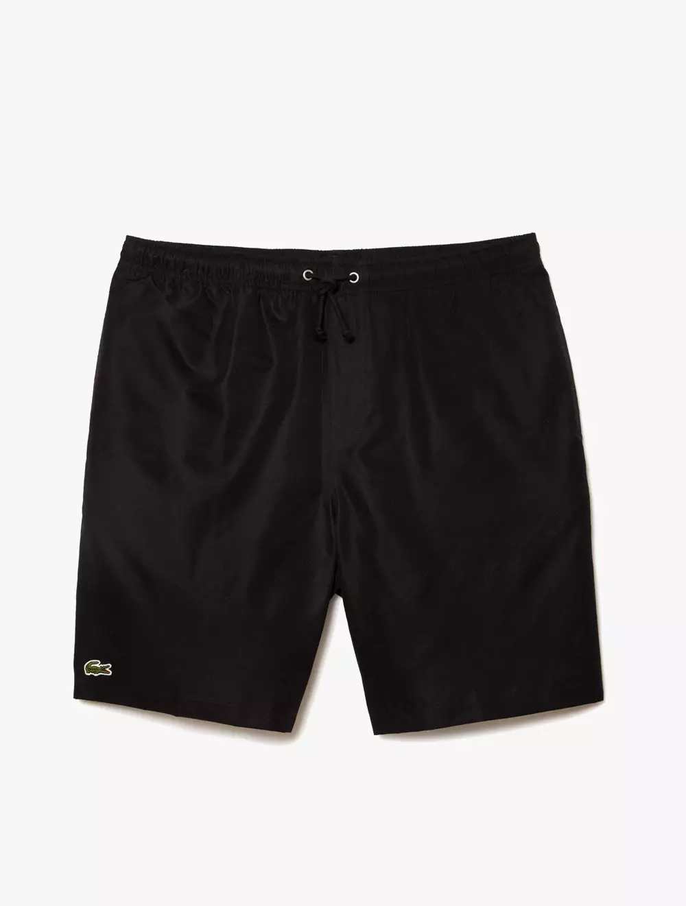 Men's Lacoste SPORT tennis shorts in solid diamond weave taffeta - Black
