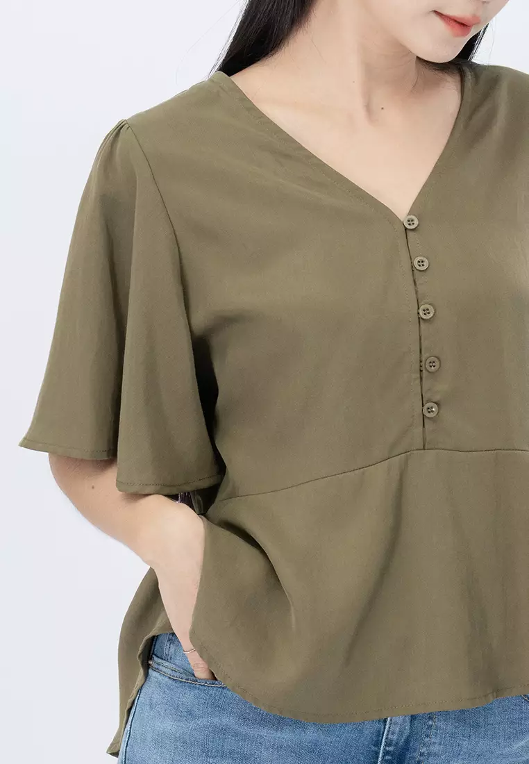 Relaxed Fit Blouse Shirt Top