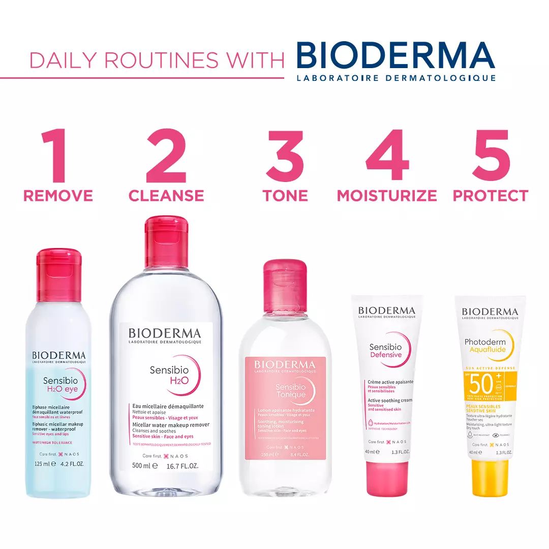 Bioderma Sensibio H2O Eye 125 ml - Soothing Biphase Micellar Waterproof Makeup Remover untuk Semua Jenis Kulit