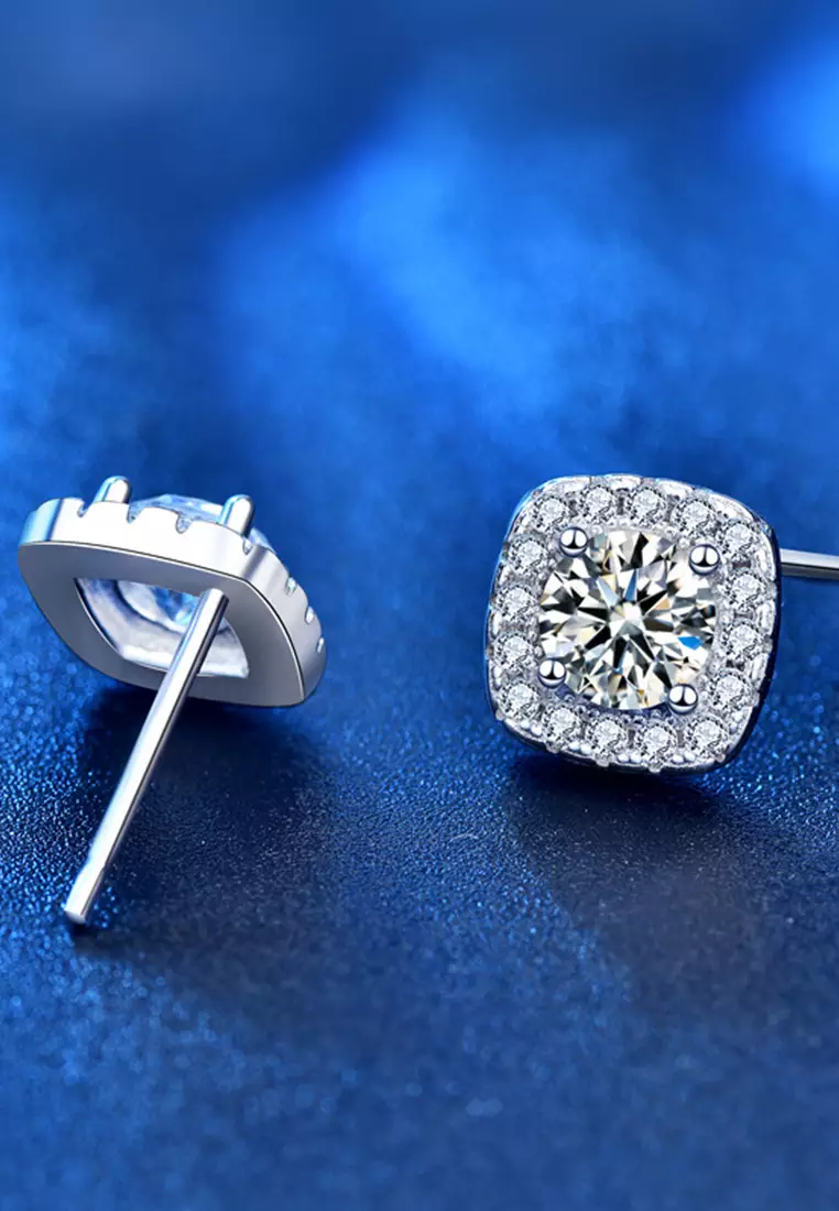 Anting Anting Wanita Berlian 1 Karat Sertifikat GRA Fashion