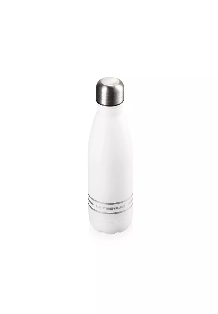 Le Creuset Stainless Steel Water Bottle - 17 Oz, Double-Wall Vacuum Insulated, Matte White 8 thumbnail image
