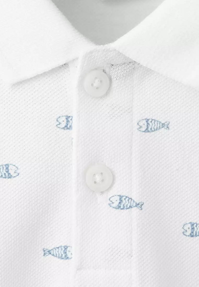 Printed Cotton Polo Shirt