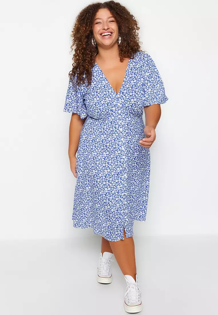 Plus Size Floral Dress
