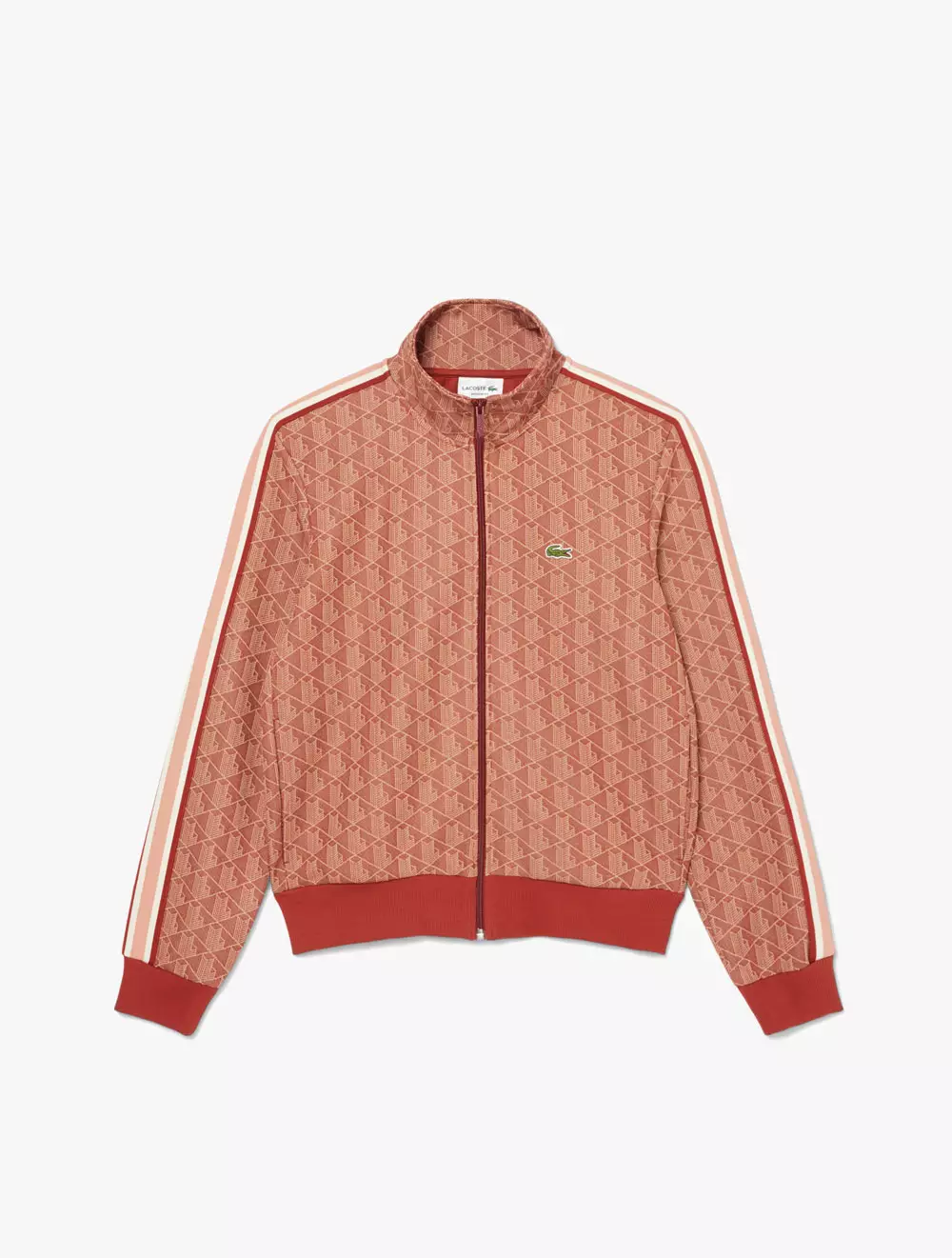 Paris Zip-Up Jacquard Track Jacket - Brown