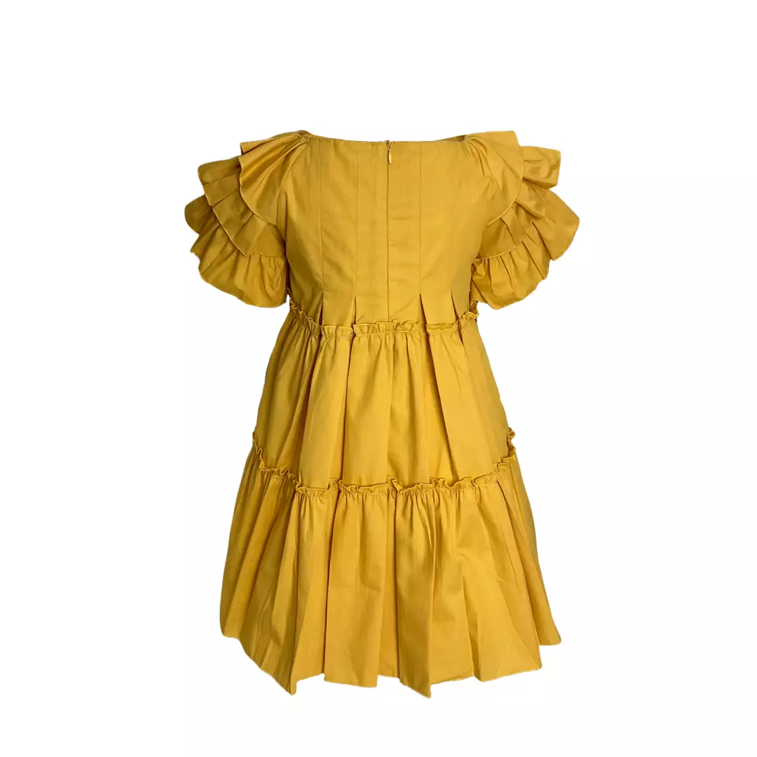 Pingu Dress Anak Perempuan Polos Pendek Kuning 90501128