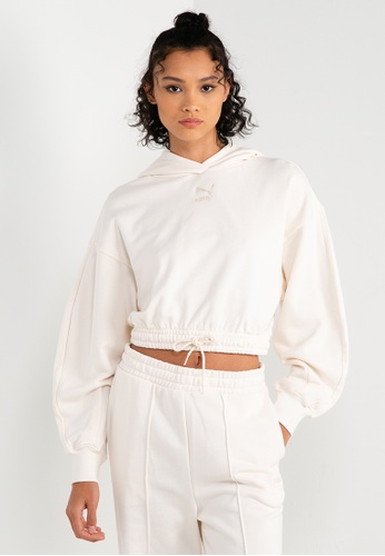 white crop top sweatshirt
