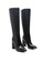 London Rag black Quilted Knee High Block Heeled Boots in Black 6FBB7SH30451B8GS_2