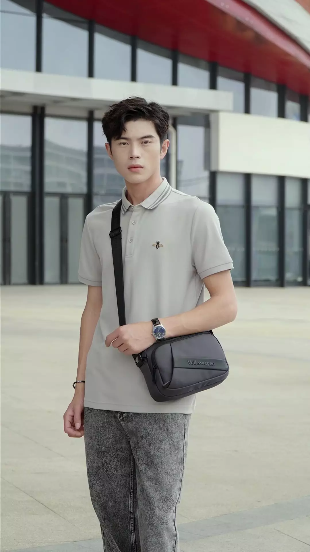 Men's Sling bag - Black