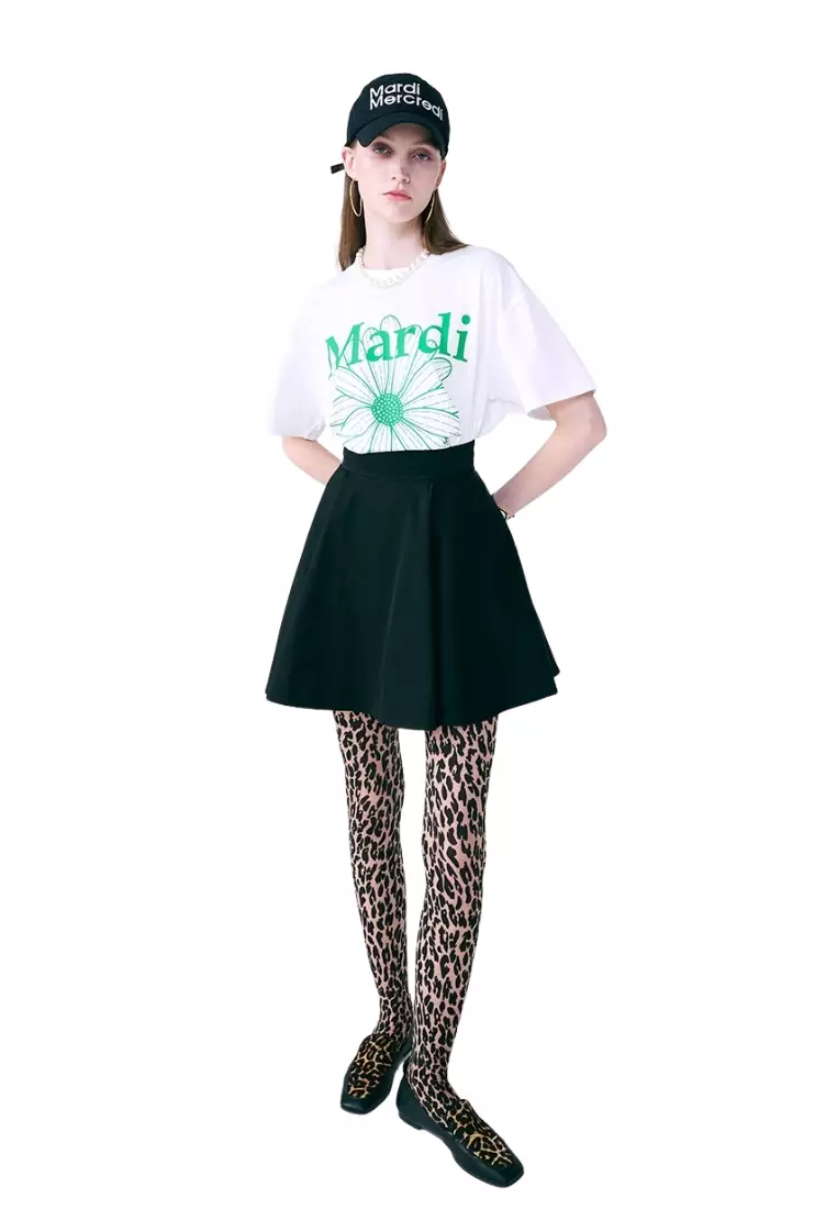 Tshirt Flowermardi - White Green