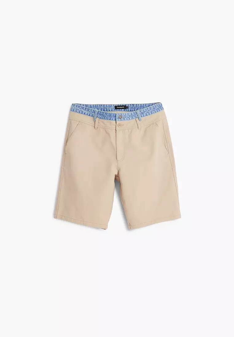 Double-waist Bermuda shorts