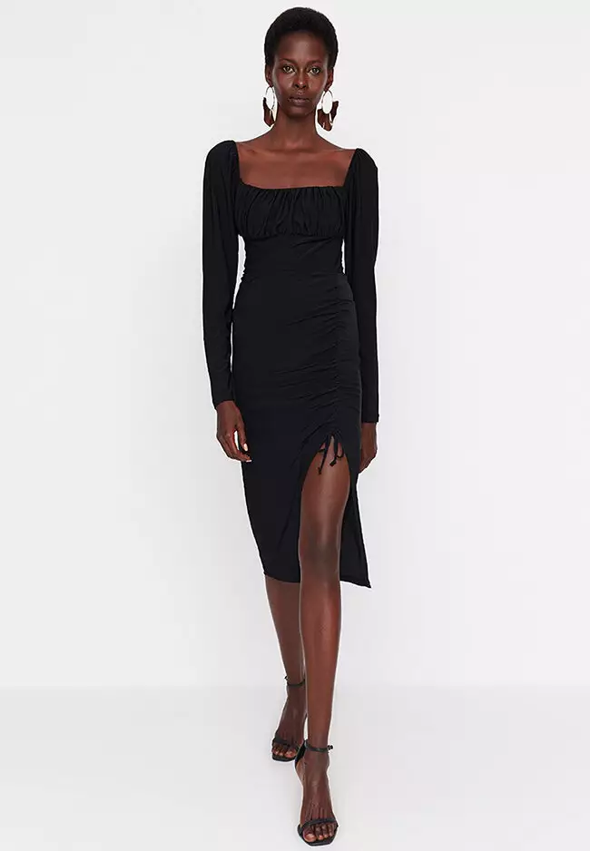 Ruched Midi Dress