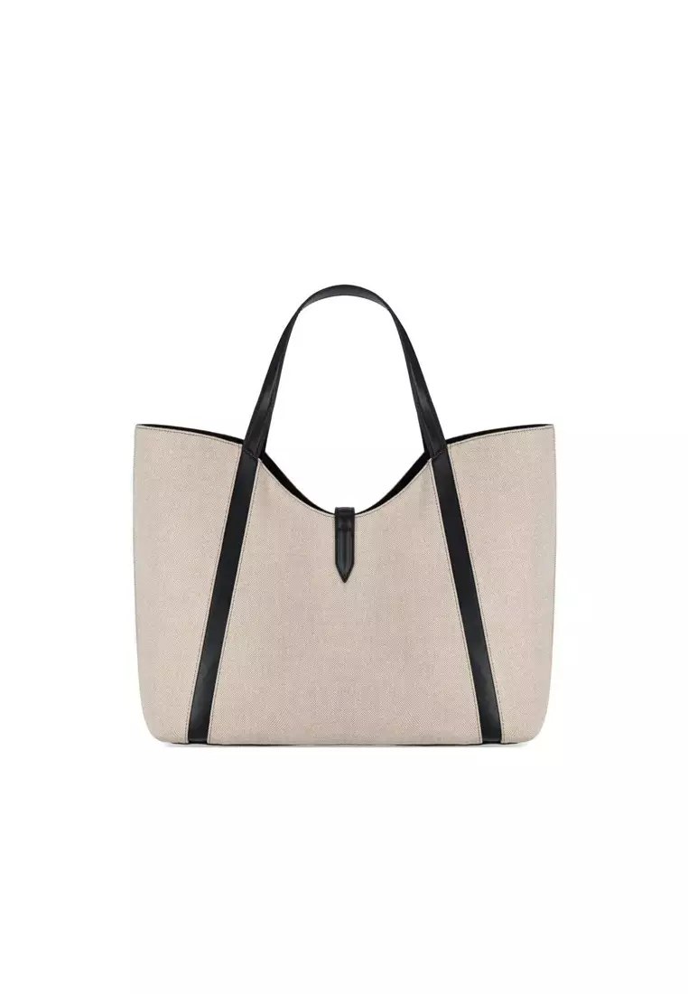 Ladies' Handbag Light in Black Beige WB01729 BX3542