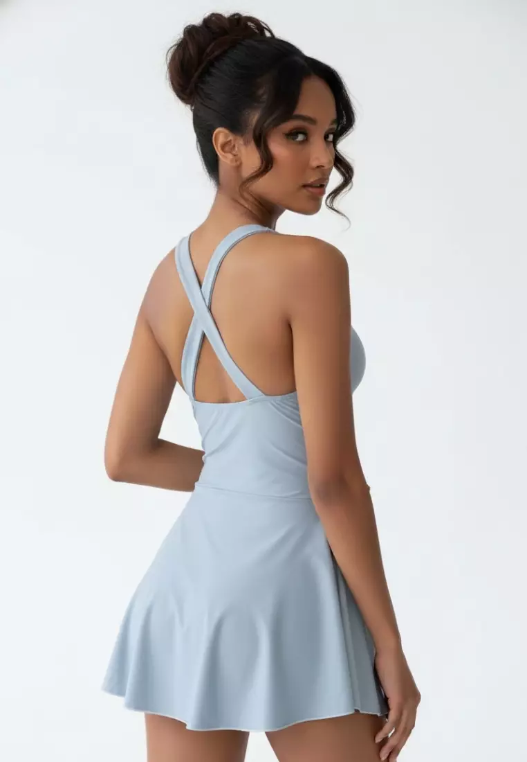 Cancer Swimdress One-Piece – Padded Wire-Free Swimsuit Dress Korean Style Women Swimwear