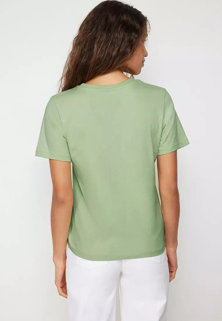 Petrol-Mint Crew Neck 2-Pack Knitted T-Shirt
